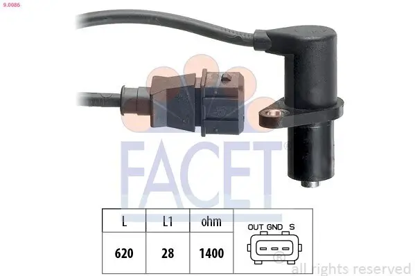 Sensor, Drehzahl FACET 9.0086