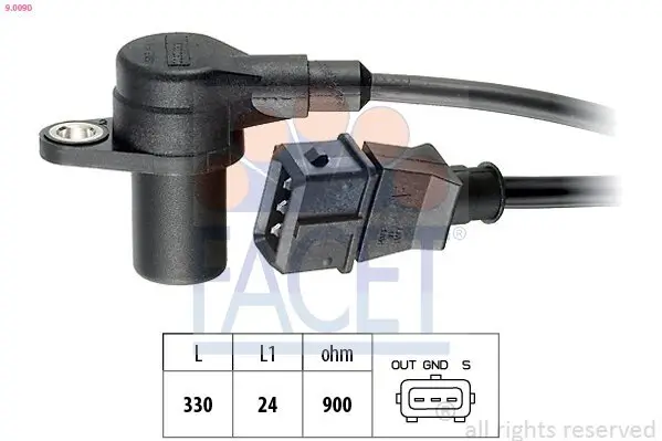 Impulsgeber, Kurbelwelle FACET 9.0090