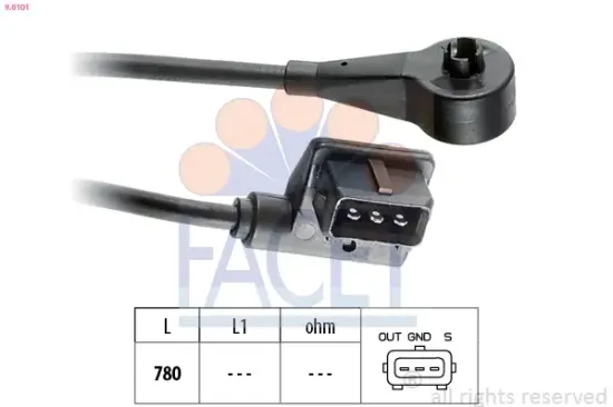 Sensor, Motordrehzahl FACET 9.0101 Bild Sensor, Motordrehzahl FACET 9.0101