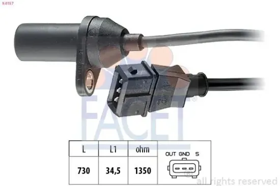 Impulsgeber, Kurbelwelle FACET 9.0157 Bild Impulsgeber, Kurbelwelle FACET 9.0157