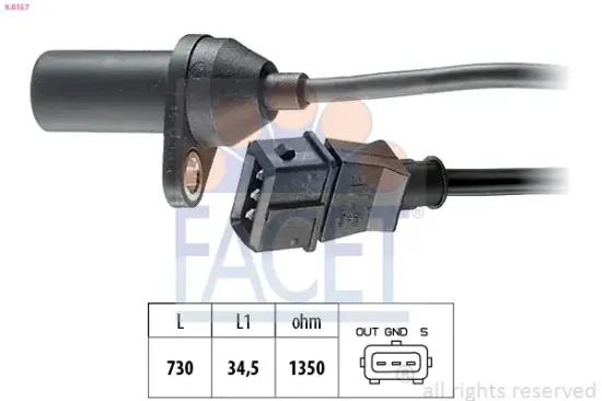 Impulsgeber, Kurbelwelle FACET 9.0157 Bild Impulsgeber, Kurbelwelle FACET 9.0157