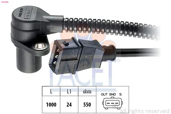 Impulsgeber, Kurbelwelle FACET 9.0164