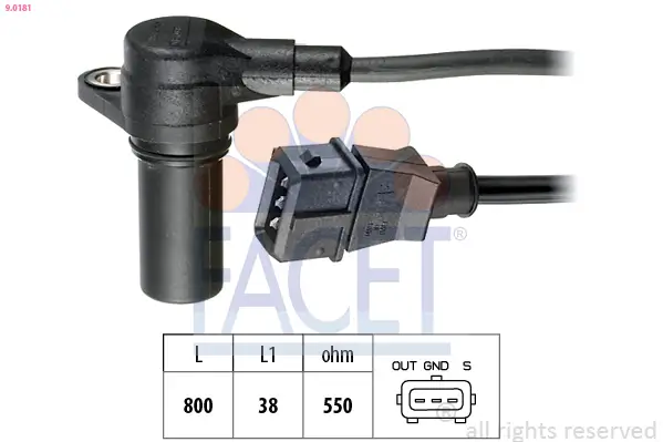 Impulsgeber, Kurbelwelle FACET 9.0181