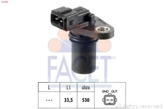 Sensor, Motordrehzahl FACET 9.0189 Bild Sensor, Motordrehzahl FACET 9.0189