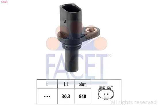 Sensor, Motordrehzahl FACET 9.0221 Bild Sensor, Motordrehzahl FACET 9.0221