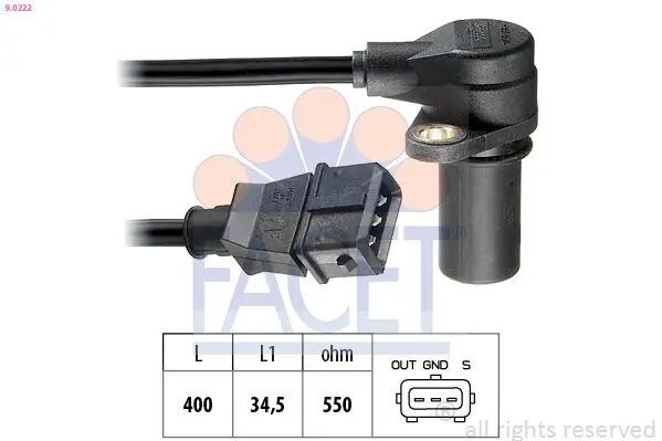 Impulsgeber, Kurbelwelle FACET 9.0222