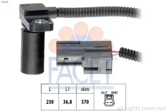 Sensor, Drehzahl FACET 9.0233 Bild Sensor, Drehzahl FACET 9.0233