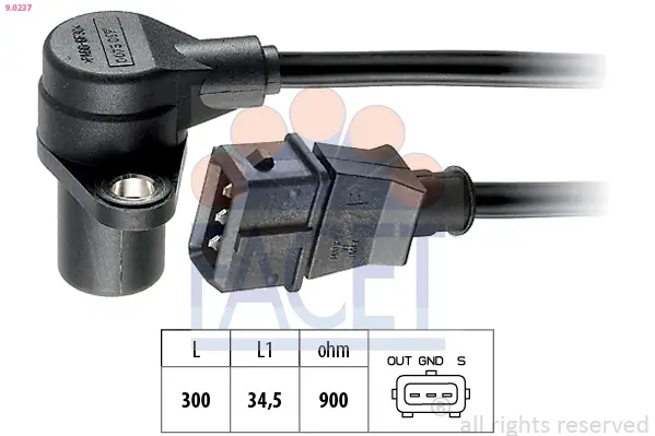 Sensor, Motordrehzahl FACET 9.0237