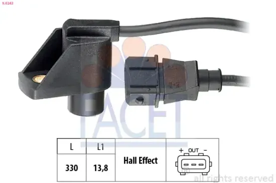 Sensor, Nockenwellenposition FACET 9.0243 Bild Sensor, Nockenwellenposition FACET 9.0243