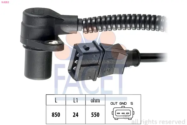 Impulsgeber, Kurbelwelle FACET 9.0252