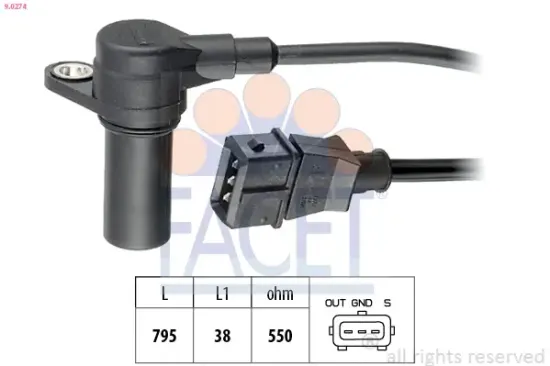 Impulsgeber, Kurbelwelle FACET 9.0274 Bild Impulsgeber, Kurbelwelle FACET 9.0274