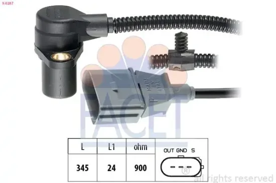 Impulsgeber, Kurbelwelle FACET 9.0287 Bild Impulsgeber, Kurbelwelle FACET 9.0287