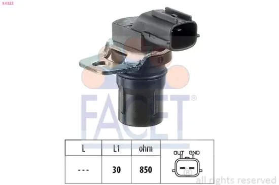 Sensor, Motordrehzahl FACET 9.0322 Bild Sensor, Motordrehzahl FACET 9.0322