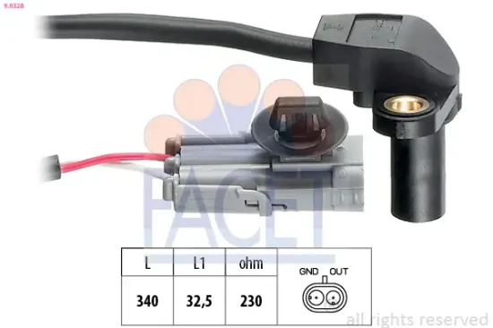 Impulsgeber, Kurbelwelle FACET 9.0328 Bild Impulsgeber, Kurbelwelle FACET 9.0328