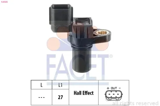 Sensor, Motordrehzahl FACET 9.0335 Bild Sensor, Motordrehzahl FACET 9.0335