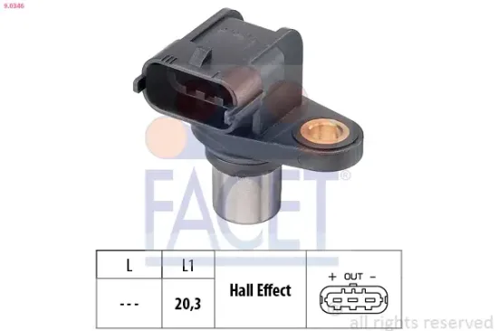 Sensor, Nockenwellenposition FACET 9.0346 Bild Sensor, Nockenwellenposition FACET 9.0346