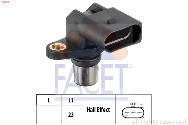 Sensor, Motordrehzahl FACET 9.0351