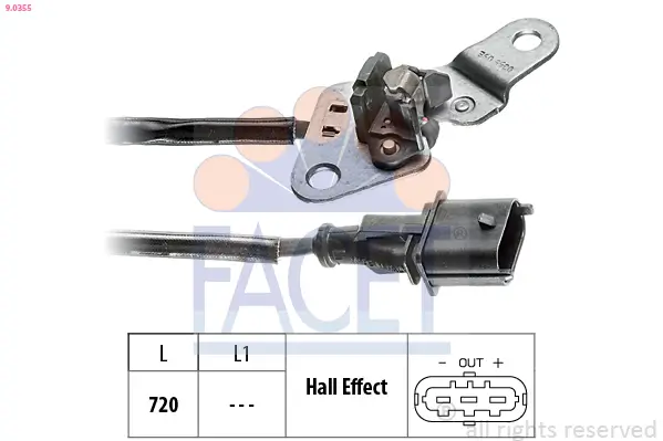 Sensor, Motordrehzahl FACET 9.0355