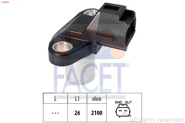 Sensor, Motordrehzahl FACET 9.0362
