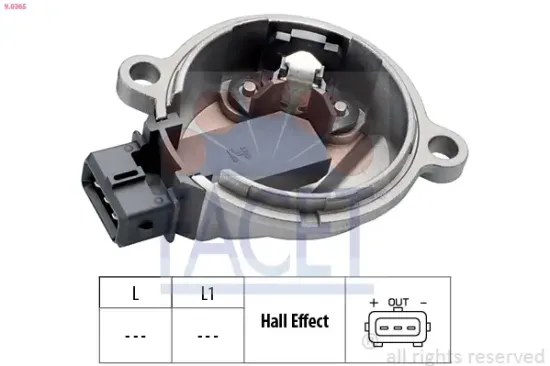 Sensor, Motordrehzahl FACET 9.0365 Bild Sensor, Motordrehzahl FACET 9.0365