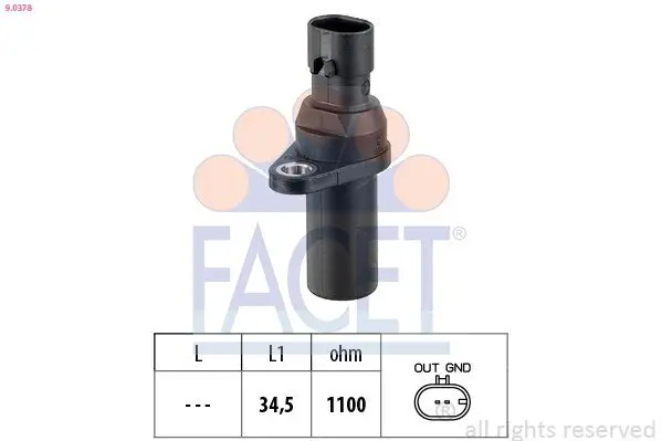 Impulsgeber, Kurbelwelle FACET 9.0378