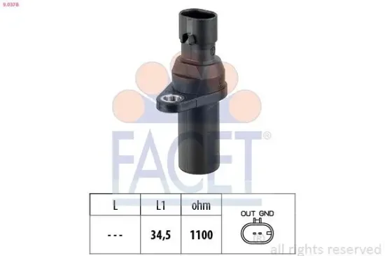Impulsgeber, Kurbelwelle FACET 9.0378 Bild Impulsgeber, Kurbelwelle FACET 9.0378