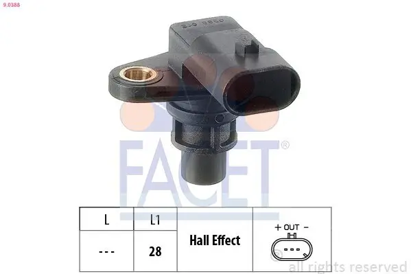 Sensor, Drehzahl FACET 9.0388