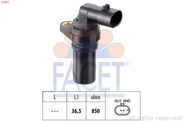 Impulsgeber, Kurbelwelle FACET 9.0407