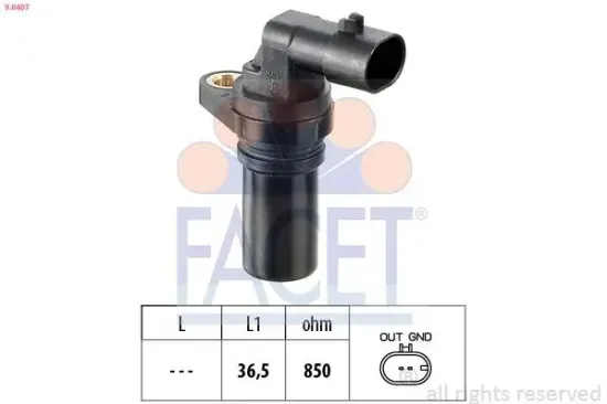 Impulsgeber, Kurbelwelle FACET 9.0407 Bild Impulsgeber, Kurbelwelle FACET 9.0407