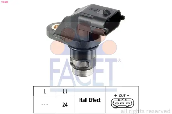 Sensor, Motordrehzahl FACET 9.0438
