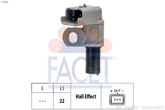 Sensor, Nockenwellenposition FACET 9.0460 Bild Sensor, Nockenwellenposition FACET 9.0460