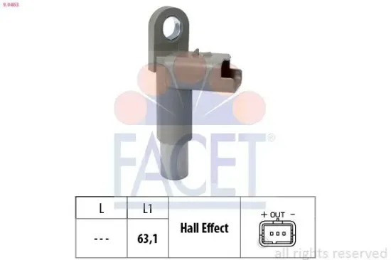 Sensor, Nockenwellenposition FACET 9.0463 Bild Sensor, Nockenwellenposition FACET 9.0463