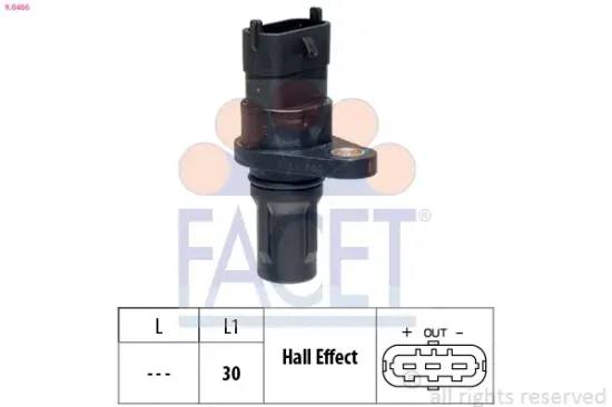 Sensor, Nockenwellenposition FACET 9.0466 Bild Sensor, Nockenwellenposition FACET 9.0466