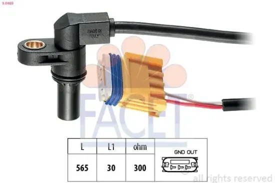 Drehzahlsensor, Automatikgetriebe FACET 9.0469 Bild Drehzahlsensor, Automatikgetriebe FACET 9.0469