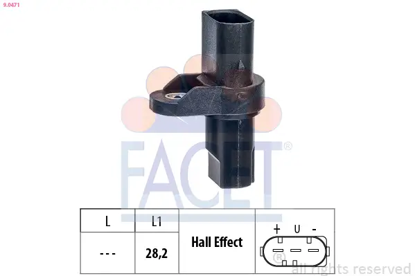 Sensor, Motordrehzahl FACET 9.0471