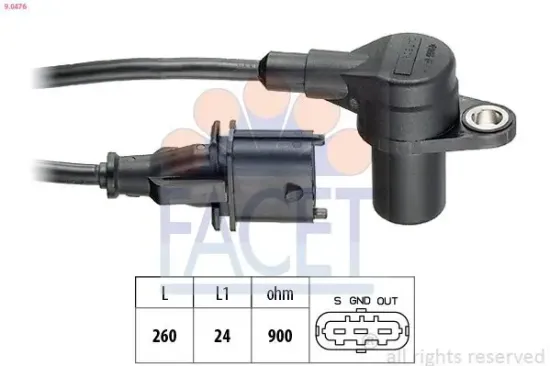Sensor, Nockenwellenposition FACET 9.0476 Bild Sensor, Nockenwellenposition FACET 9.0476