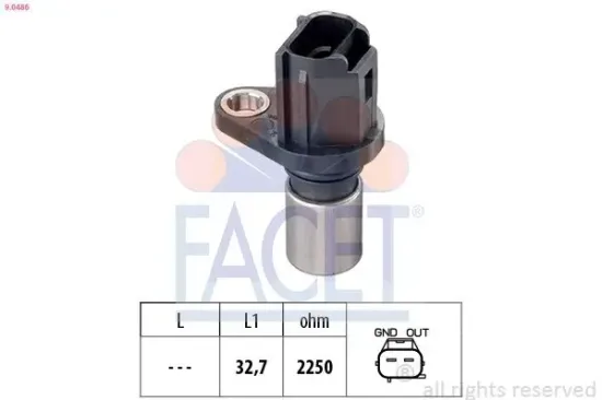 Sensor, Nockenwellenposition FACET 9.0486 Bild Sensor, Nockenwellenposition FACET 9.0486