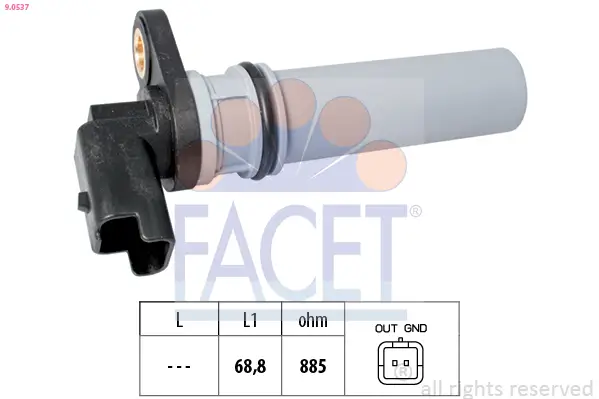 Sensor, Motordrehzahl FACET 9.0537