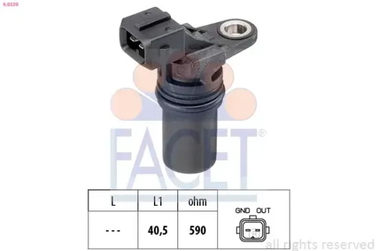 Sensor, Motordrehzahl FACET 9.0539 Bild Sensor, Motordrehzahl FACET 9.0539