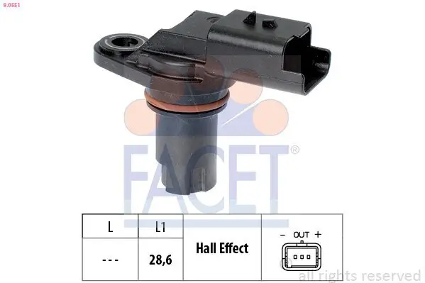 Sensor, Nockenwellenposition FACET 9.0551