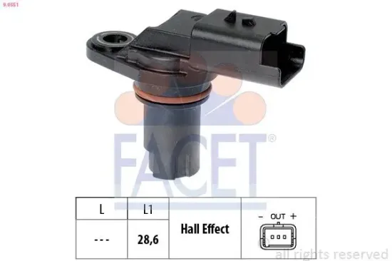 Sensor, Nockenwellenposition FACET 9.0551 Bild Sensor, Nockenwellenposition FACET 9.0551