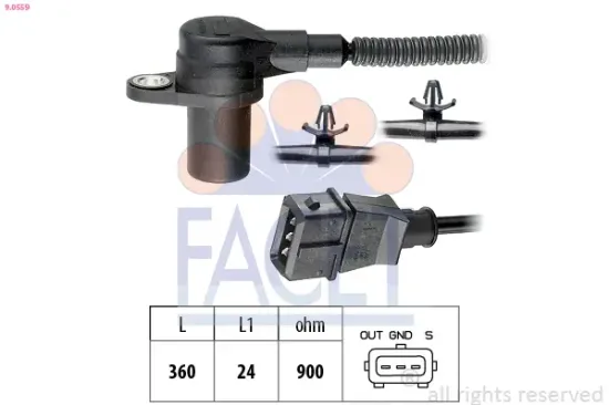 Impulsgeber, Kurbelwelle FACET 9.0559 Bild Impulsgeber, Kurbelwelle FACET 9.0559