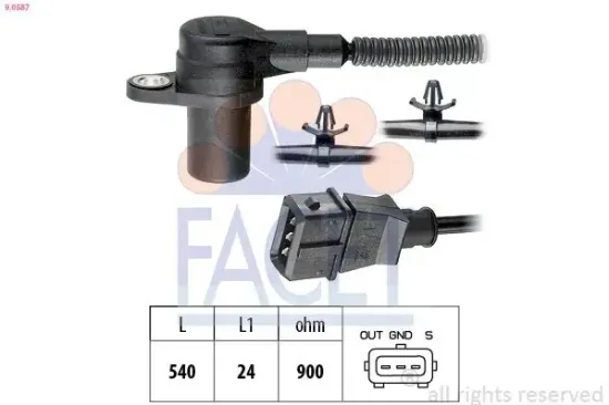 Impulsgeber, Kurbelwelle FACET 9.0587 Bild Impulsgeber, Kurbelwelle FACET 9.0587