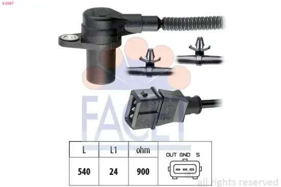 Impulsgeber, Kurbelwelle FACET 9.0587 Bild Impulsgeber, Kurbelwelle FACET 9.0587