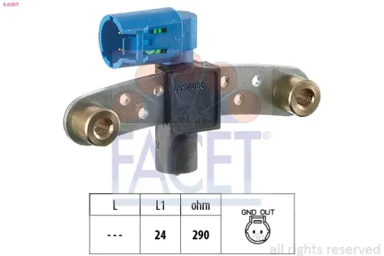 Sensor, Motordrehzahl FACET 9.0597 Bild Sensor, Motordrehzahl FACET 9.0597