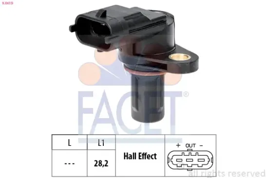 Sensor, Motordrehzahl FACET 9.0619 Bild Sensor, Motordrehzahl FACET 9.0619
