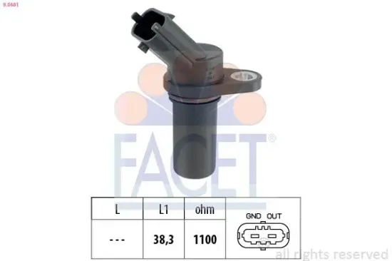 Impulsgeber, Kurbelwelle FACET 9.0681 Bild Impulsgeber, Kurbelwelle FACET 9.0681