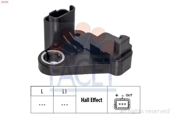 Impulsgeber, Kurbelwelle FACET 9.0743