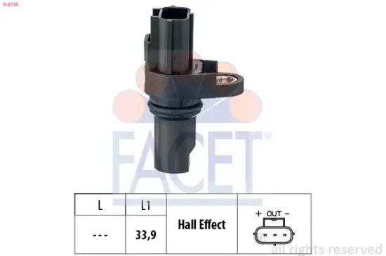 Sensor, Motordrehzahl FACET 9.0745 Bild Sensor, Motordrehzahl FACET 9.0745