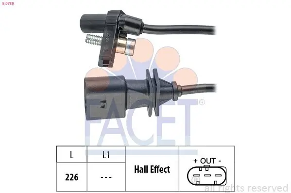 Impulsgeber, Kurbelwelle FACET 9.0759